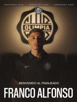 Franco Alfonso: “Es un gran desafío para mí, venir a un club tan grande” - Olimpia - ABC Color