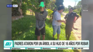 Padres atan a un árbol a su hijo adicto tras reiterados robos en su casa de Capiatá