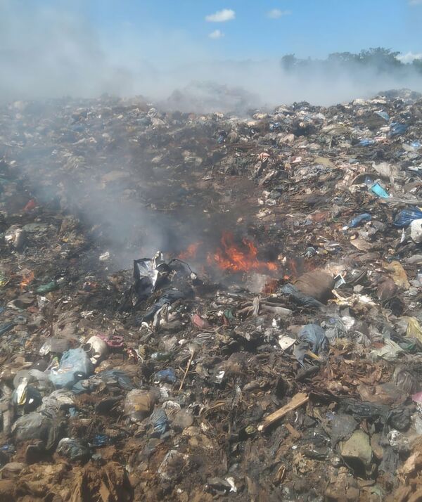 Denuncian incendio en el Vertedero Municipal de Concepción - Concepción al Día