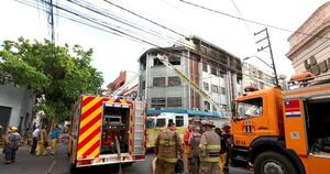 La Nación / Incendio en edificio causó un gran susto