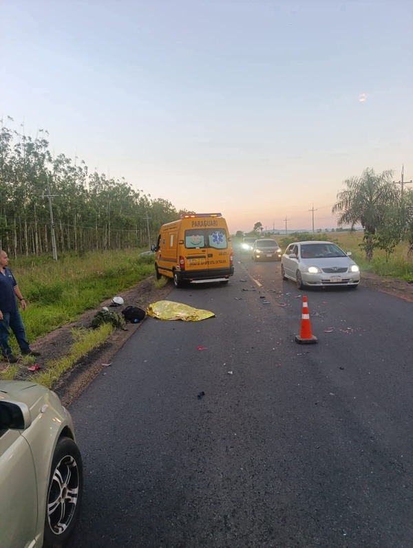 Siniestro vial se cobró la vida de un motociclista en Paraguarí