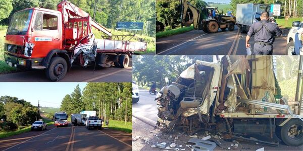 CHOQUE ENTRE DOS CAMIONES DEJA UN HERIDO EN BELLA VISTA