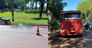Anciano fallece tras ser arrollado por camión de gran porte en Saltos del Guairá