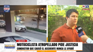 “Él es prepotente” Motociclista atropellado por vehículo de Nelson Mora pide justicia