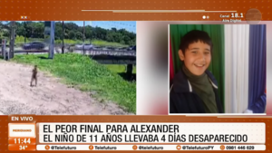 Hallan sin vida a Alexander, el niño de 11 años desaparecido en Pilar