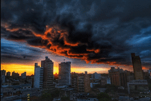 Elevan a 12 los departamentos en zona de tormentas para esta tarde - Clima - ABC Color