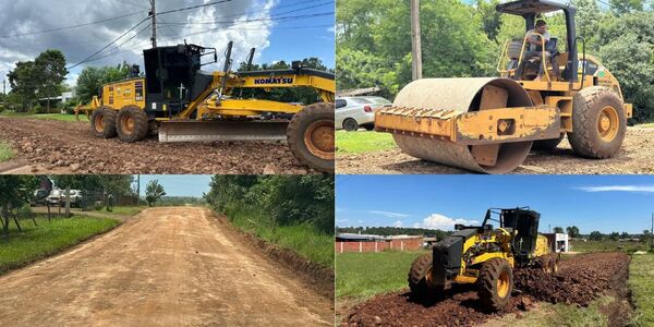 CAMBYRETÁ AVANZA CON ARREGLOS DE CAMINOS EN BARRIOS DEL DISTRITO