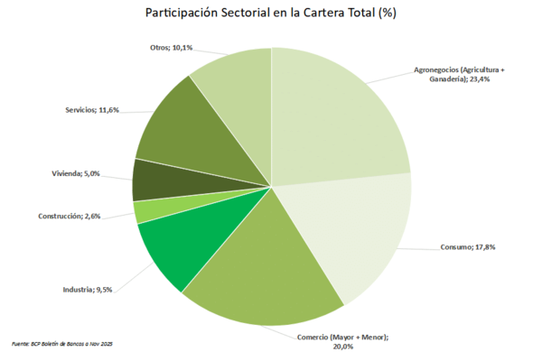 Crédito en Paraguay: Crecimiento y riesgos sectoriales