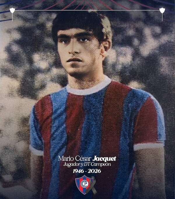 El mundo del fútbol se une al duelo por la partida de Mario César Jacquet - Cerro Porteño - ABC Color