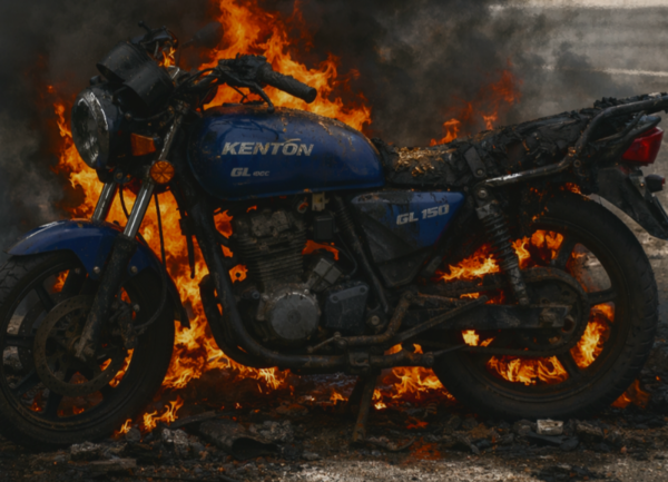 Incendian de forma intencional una motocicleta en el barrio San Antonio - Concepción al Día