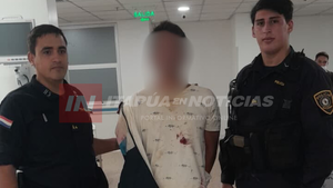 APREHENDEN A JOVEN POR VIOLENCIA FAMILIAR Y DAÑOS MATERIALES EN CAMBYRETÁ