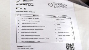 MEC incorpora código QR para denuncias sobre kits escolares