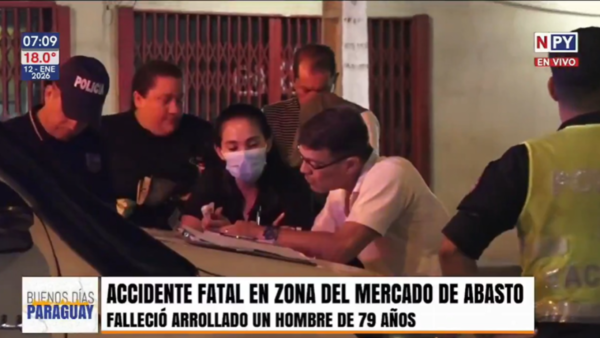 Septuagenario fallece tras ser atropellado en Fernando de la Mora