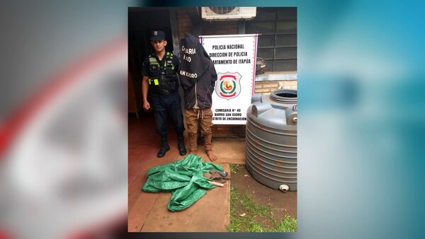 Aprehenden a un hombre tras hurto y recuperan tanque de agua en Encarnación