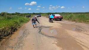 Calamitoso estado de la ruta entre Oviedo y R.I. Tres Corrales ya provocó choques fatales - Nacionales - ABC Color