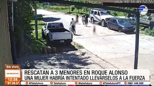 Vecinos impiden que una mujer se lleve por la fuerza a tres niños