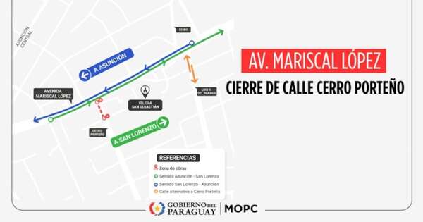 Diario HOY | Realizan obras en la calle Cerro Porteño sin afectar la circulación en Mariscal López