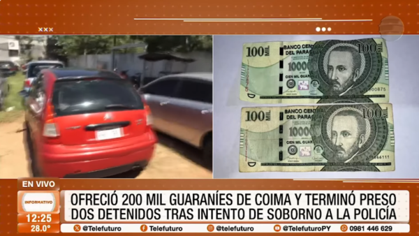 Ofreció G. 200 mil de coima y terminó preso