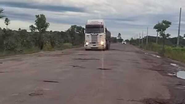 Persisten quejas por el estado calamitoso de la ruta Concepción–San Lázaro