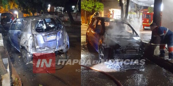 INCENDIO CONSUMIÓ POR COMPLETO UN VEHÍCULO ESTACIONADO EN LA VÍA PÚBLICA