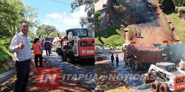 INICIARON LAS OBRAS DE ASFALTADO EN LA CALLE D18 – PUERTO SAMUHÚ EN NUEVA ALBORADA