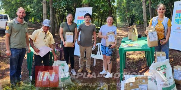 MUNICIPALIDAD DE HOHENAU ENTREGA CAL AGRÍCOLA Y SEMILLAS A PRODUCTORES