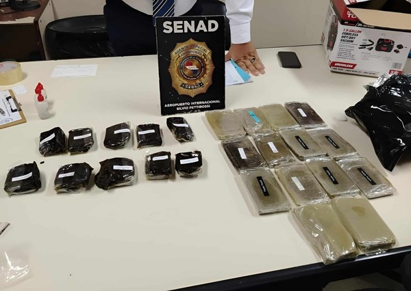 Caen 11 kilos de marihuana premium en el Silvio Pettirossi