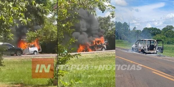  INCENDIO CONSUMIÓ POR COMPLETO UN AUTOMÓVIL EN GENERAL DELGADO