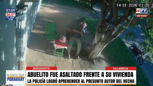 ¡Desalmado! Robó, amenazó y agredió a un abuelo frente a su vivienda en Villarrica