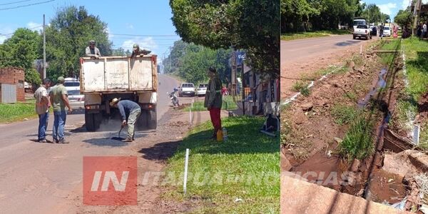 AVANZAN TRABAJOS DE BACHEO SOBRE LA RUTA 14 EN CAMBYRETÁ 