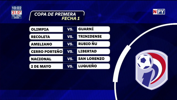 Se programó el inicio del Torneo Apertura 2026 del fútbol paraguayo