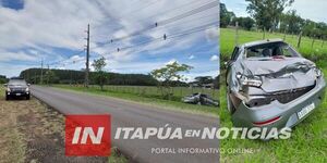 SINIESTRO VIAL CON LESIONES TRAS VUELCO SOBRE LA RUTA GRANEROS DEL SUR 