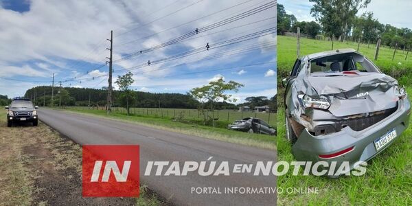 SINIESTRO VIAL CON LESIONES TRAS VUELCO SOBRE LA RUTA GRANEROS DEL SUR 