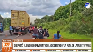 Despierta el único sobreviviente de la tragedia en la ruta PY08
