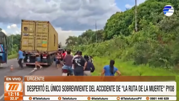 Despierta el único sobreviviente de la tragedia en la ruta PY08