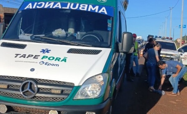 Motociclista atropella a peatón en el kilómetro 11 