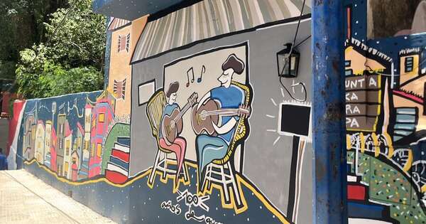 La Nación / Mural de Antonella Aranda rinde homenaje a la guarania en Punta Karapá