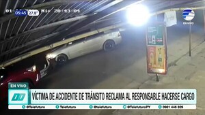 Conductor huye tras provocar accidente en San Lorenzo