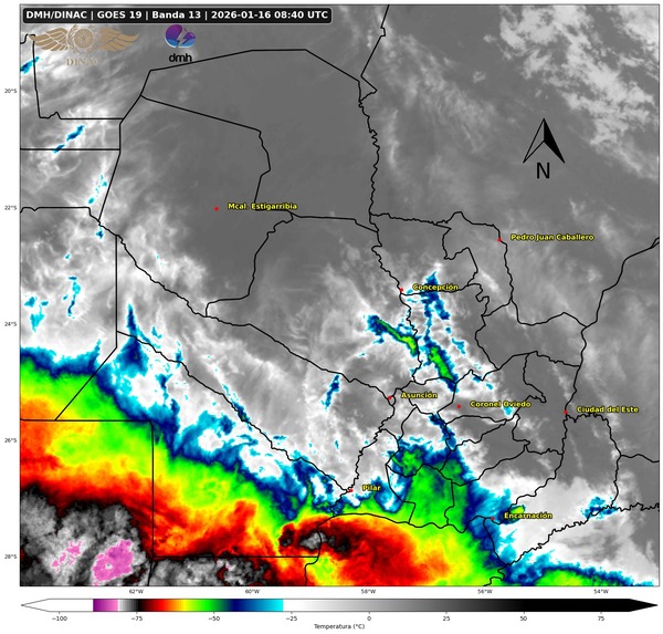 Alerta meteorológica para el sur de Ñeembucú: advierten sobre tormentas y ocasional caída de granizo