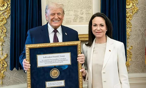 Trump califica de “maravilloso” el gesto de Machado al entregarle su medalla del Nobel de la Paz - OviedoPress