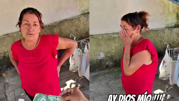 TikToker hizo llorar de emoción a una vendedora de yuyos