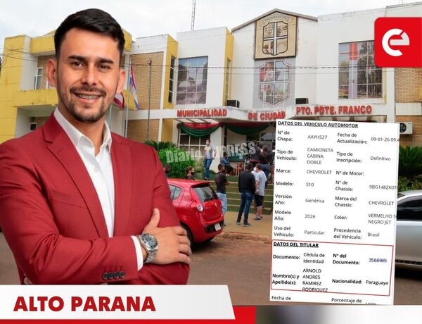 Funcionario de la Gobernación de Alto Paraná compra camioneta de USD 48.000 y crecen sospechas sobre origen de fondos - Canal-E