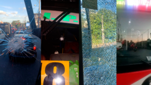 Más de 30 buses son blanco de vandalismo, entre ellos dos eléctricos donados por Taiwán