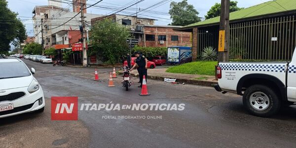 ACCIDENTE DE TRÁNSITO EN ENCARNACIÓN DEJÓ DOS PERSONAS LESIONADAS