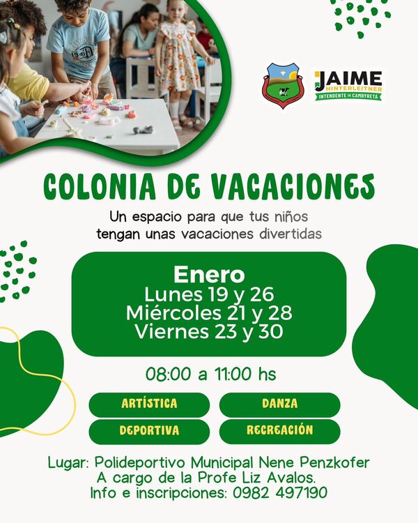 Cambyretá apuesta al Verano Activo con propuestas recreativas y educativas para niños/as y jóvenes