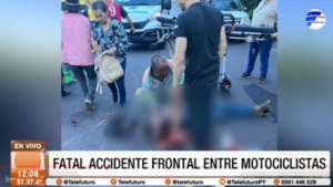 Fatal accidente frontal entre motociclistas