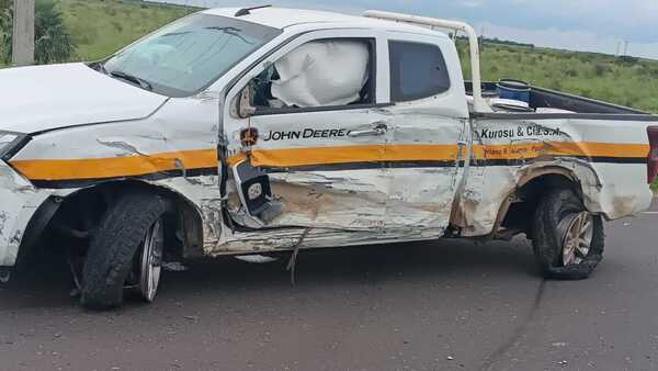 Triple colisión de camionetas en la ciudad de Alberdi