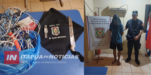 APREHENDEN A UN HOMBRE Y RECUPERAN OBJETOS HURTADOS EN CAMBYRETÁ
