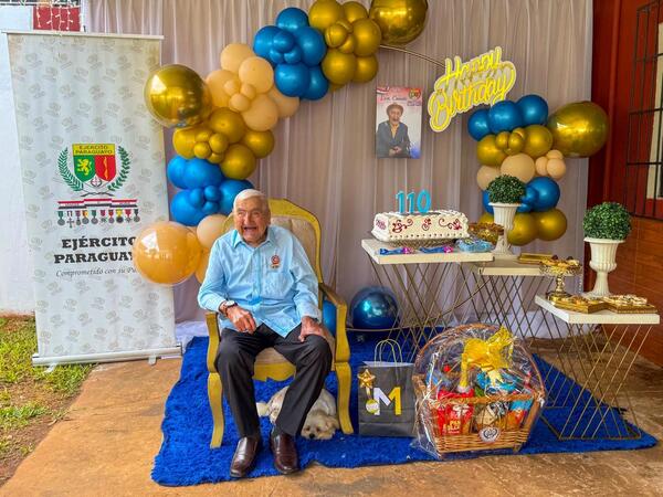 ¡Felicidades don Canuto González!: héroe de la Guerra del Chaco cumple 110 años