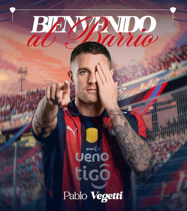 Pablo Vegetti, la gran apuesta de Cerro Porteño, ya está en el Barrio - Cerro Porteño - ABC Color
